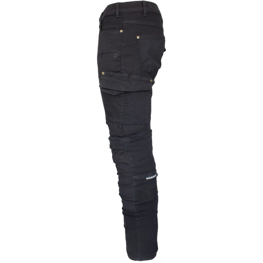 Nohavice JEANS BLACK do pása