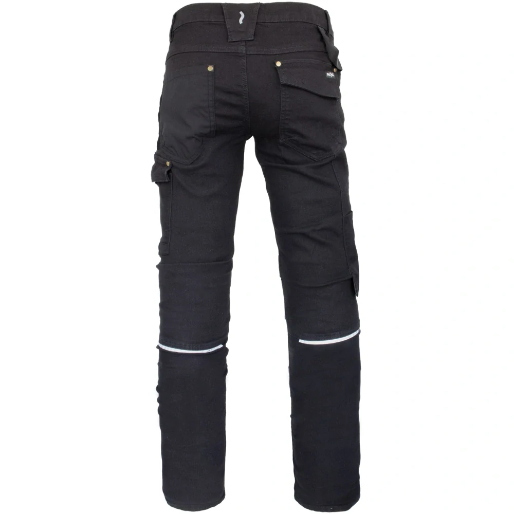 Nohavice JEANS BLACK do pása