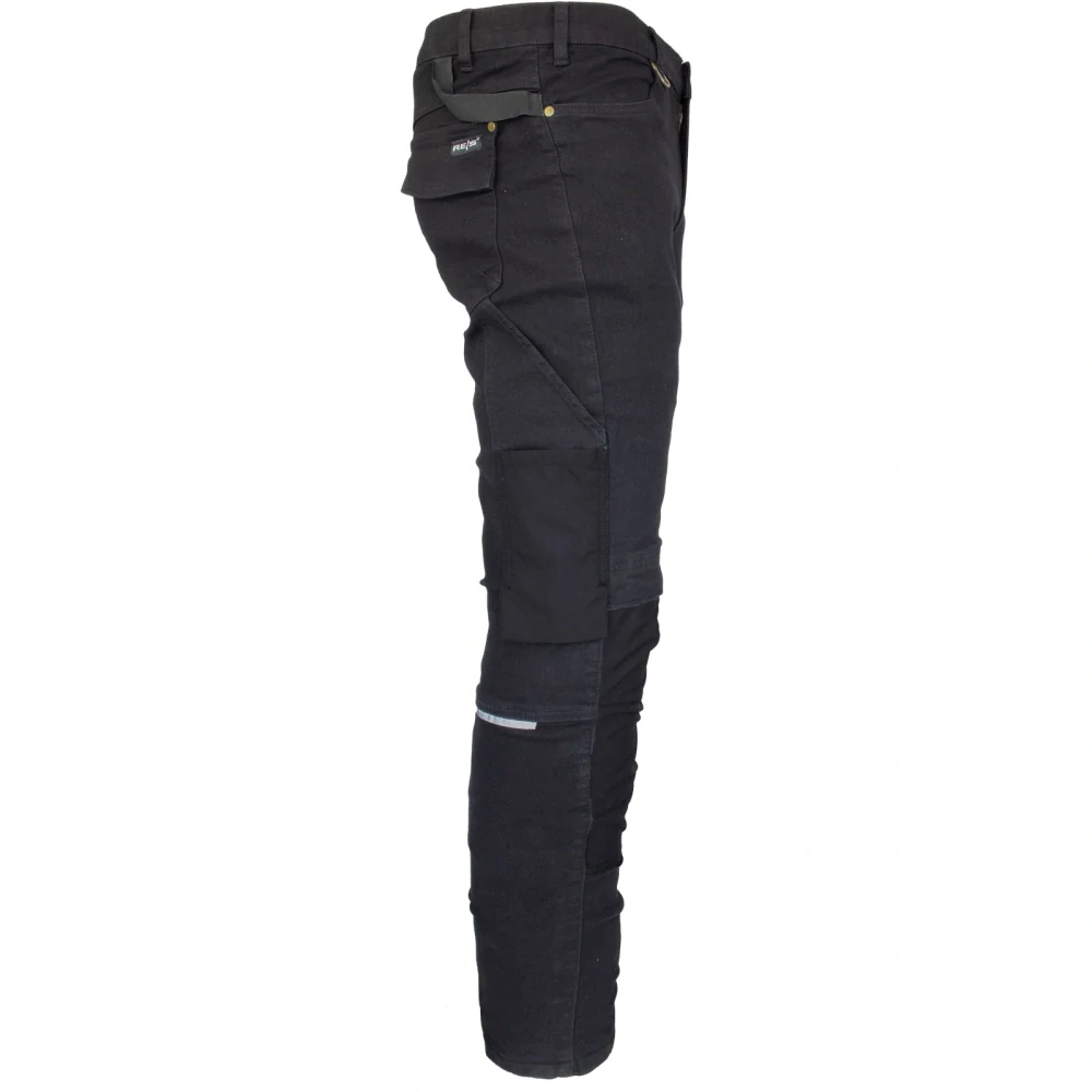 Nohavice JEANS BLACK do pása