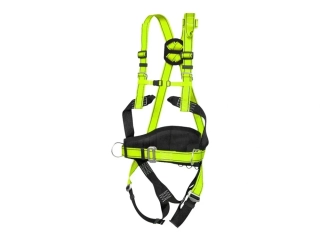 Bezpečnostný postroj P-50, čierno-žltý (Hi-vis)