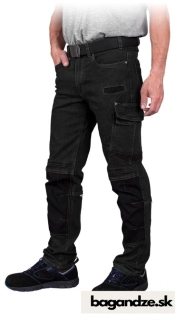 Nohavice JEANS BLACK do pása